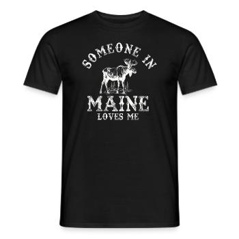 Quelqu’un dans le Maine m’aime - T-shirt homme - noir - Devant - AI Model Male 178 light (178cm)