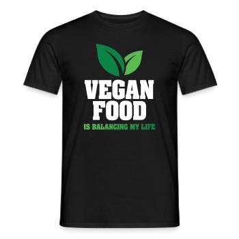 Veganes Essen bringt mein Leben in Einklang - Männer T-Shirt - Schwarz - Vorne - AI Model Male 178 light (178cm)