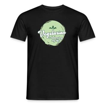 Végétarien Équilibrer ma vie - T-shirt homme - noir - Devant - AI Model Male 178 light (178cm)