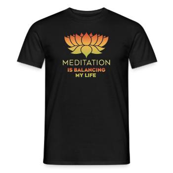 Meditation Is Balancing My Life - Men's T-Shirt - black - Front - AI Model Male 178 light (178cm)