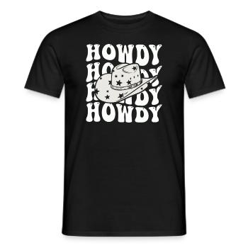 Western Country Texas Cowboyhut - Männer T-Shirt - Schwarz - Vorne - AI Model Male 178 light (178cm)