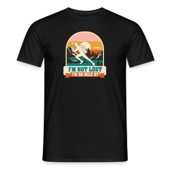 I'm Not Lost I'm On Mile 87 Marathon - Men's T-Shirt - black - Front - AI Model Male 178 light (178cm)
