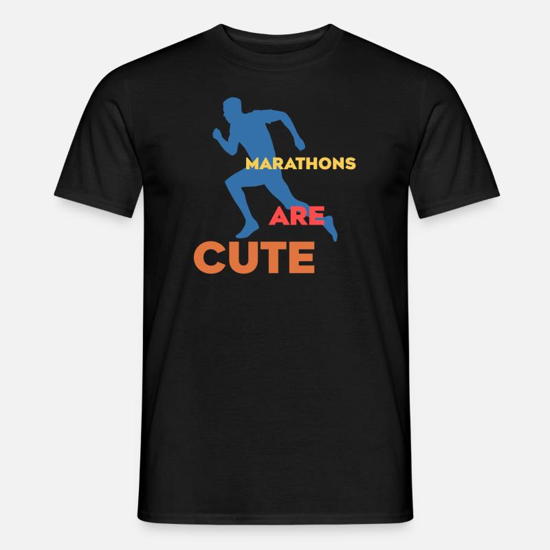 Marathons sind süß Ultramarathon - Männer T-Shirt - Schwarz