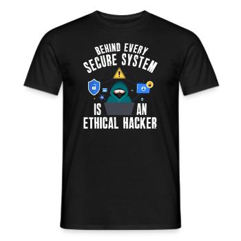 Ethische Hacker-Cybersicherheitsexpertise - Männer T-Shirt - Schwarz - Vorne - AI Model Male 178 light (178cm)