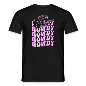 Western Country Texas Cowboyhut - Männer T-Shirt - Schwarz - Vorne - AI Model Male 178 light (178cm)