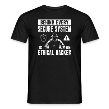 Ethische Hacker-Cybersicherheitsexpertise - Männer T-Shirt - Schwarz - Vorne - AI Model Male 178 light (178cm)