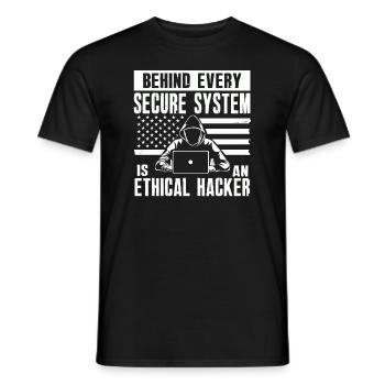Ethische Hacker-Cybersicherheitsexpertise - Männer T-Shirt - Schwarz - Vorne - AI Model Male 178 light (178cm)