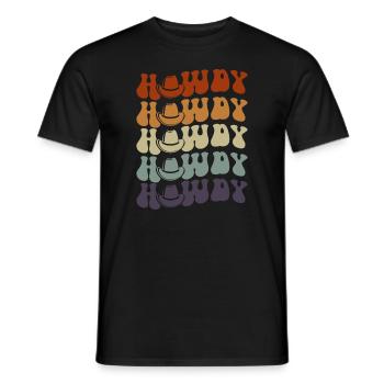 Western Country Texas Cowboyhut - Männer T-Shirt - Schwarz - Vorne - AI Model Male 178 light (178cm)
