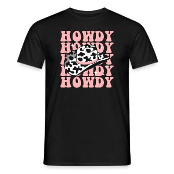 Western Country Texas Cowboyhut - Männer T-Shirt - Schwarz - Vorne - AI Model Male 178 light (178cm)