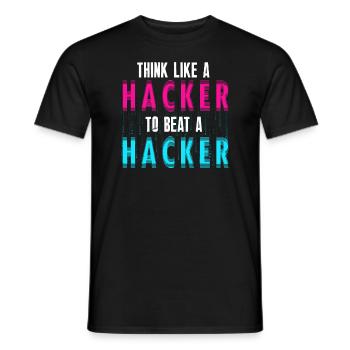 Ethische Hacker-Cybersicherheitsexpertise - Männer T-Shirt - Schwarz - Vorne - AI Model Male 178 light (178cm)