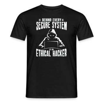 Ethische Hacker-Cybersicherheitsexpertise - Männer T-Shirt - Schwarz - Vorne - AI Model Male 178 light (178cm)