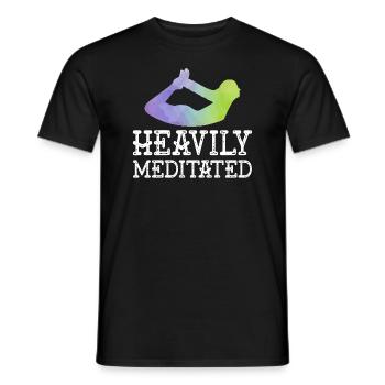 Stark meditiert - Männer T-Shirt - Schwarz - Vorne - AI Model Male 178 light (178cm)