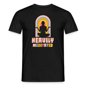 Stark meditiert - Männer T-Shirt - Schwarz - Vorne - AI Model Male 178 light (178cm)