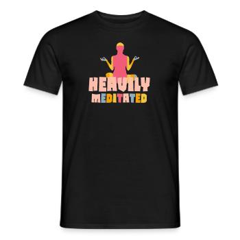Heavily Meditated - Men's T-Shirt - black - Front - AI Model Male 178 light (178cm)