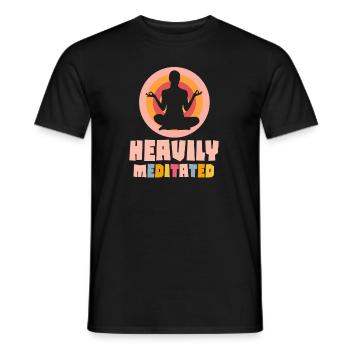 Stark meditiert - Männer T-Shirt - Schwarz - Vorne - AI Model Male 178 light (178cm)