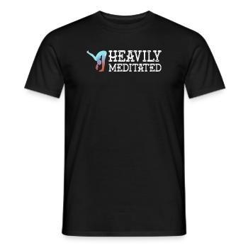 Stark meditiert - Männer T-Shirt - Schwarz - Vorne - AI Model Male 178 light (178cm)