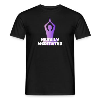Heavily Meditated - Men's T-Shirt - black - Front - AI Model Male 178 light (178cm)