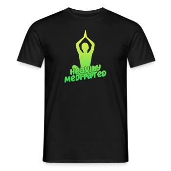 Stark meditiert - Männer T-Shirt - Schwarz - Vorne - AI Model Male 178 light (178cm)