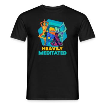 Stark meditiert - Männer T-Shirt - Schwarz - Vorne - AI Model Male 178 light (178cm)