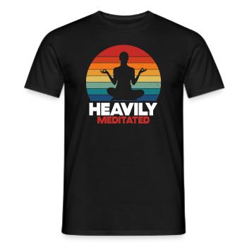Stark meditiert - Männer T-Shirt - Schwarz - Vorne - AI Model Male 178 light (178cm)