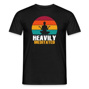 Stark meditiert - Männer T-Shirt - Schwarz - Vorne - AI Model Male 178 light (178cm)