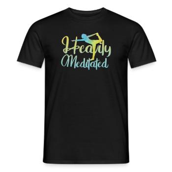 Stark meditiert - Männer T-Shirt - Schwarz - Vorne - AI Model Male 178 light (178cm)