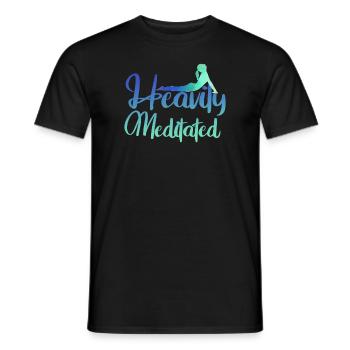 Stark meditiert - Männer T-Shirt - Schwarz - Vorne - AI Model Male 178 light (178cm)