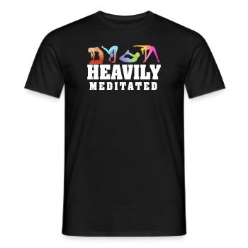 Stark meditiert - Männer T-Shirt - Schwarz - Vorne - AI Model Male 178 light (178cm)