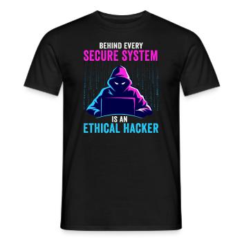Ethische Hacker-Cybersicherheitsexpertise - Männer T-Shirt - Schwarz - Vorne - AI Model Male 178 light (178cm)