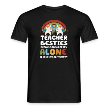 Les meilleurs amis des enseignants parce qu’ils deviennent fous - T-shirt homme - noir - Devant - AI Model Male 178 light (178cm)