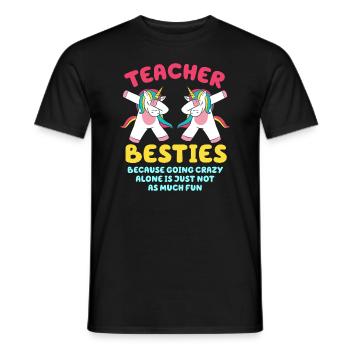 Les meilleurs amis des enseignants parce qu’ils deviennent fous - T-shirt homme - noir - Devant - AI Model Male 178 light (178cm)