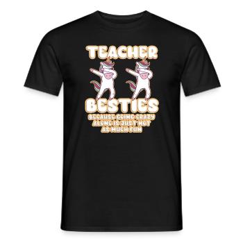 Les meilleurs amis des enseignants parce qu’ils deviennent fous - T-shirt homme - noir - Devant - AI Model Male 178 light (178cm)