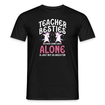 Les meilleurs amis des enseignants parce qu’ils deviennent fous - T-shirt homme - noir - Devant - AI Model Male 178 light (178cm)