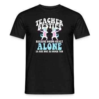 Les meilleurs amis des enseignants parce qu’ils deviennent fous - T-shirt homme - noir - Devant - AI Model Male 178 light (178cm)
