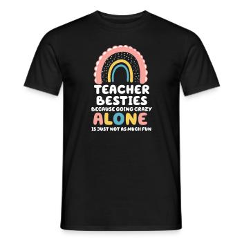 Les meilleurs amis des enseignants parce qu’ils deviennent fous - T-shirt homme - noir - Devant - AI Model Male 178 light (178cm)