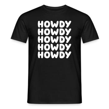 Western Country Texas Cowboyhut - Männer T-Shirt - Schwarz - Vorne - AI Model Male 178 light (178cm)