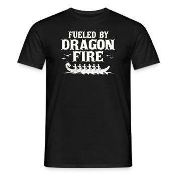 Fueled By Dragon Fire Dragon Boat - Men's T-Shirt - black - Front - AI Model Male 178 light (178cm)