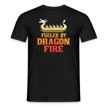 Fueled By Dragon Fire Dragon Boat - Men's T-Shirt - black - Front - AI Model Male 178 light (178cm)