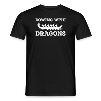 Rowing With Dragons Dragonboat - Men's T-Shirt - black - Front - AI Model Male 178 light (178cm)