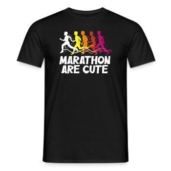 Les marathons sont mignons pour l’ultramarathon - T-shirt homme - noir - Devant - AI Model Male 178 light (178cm)