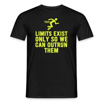 Limits Exist Only So We Can Outrun Them - Men's T-Shirt - black - Front - AI Model Male 178 light (178cm)
