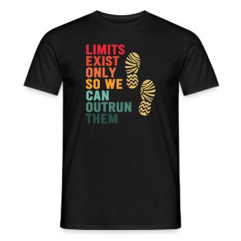 Limits Exist Only So We Can Outrun Them - Men's T-Shirt - black - Front - AI Model Male 178 light (178cm)