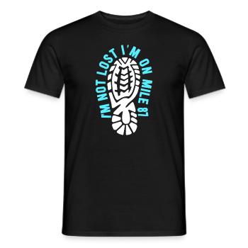 I'm Not Lost I'm On Mile 87 Marathon - Men's T-Shirt - black - Front - AI Model Male 178 light (178cm)