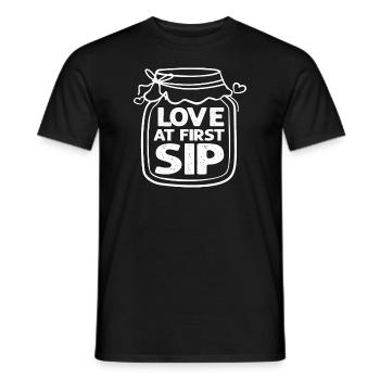 L’amour des amateurs de kombucha à la première gorgée - T-shirt homme - noir - Devant - AI Model Male 178 light (178cm)