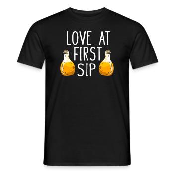Amour au premier verre d’amateur de kombucha - T-shirt homme - noir - Devant - AI Model Male 178 light (178cm)