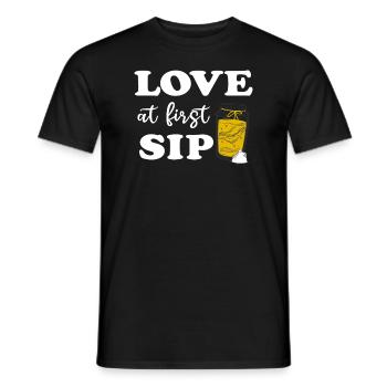 Amour au premier verre d’amateur de kombucha - T-shirt homme - noir - Devant - AI Model Male 178 light (178cm)