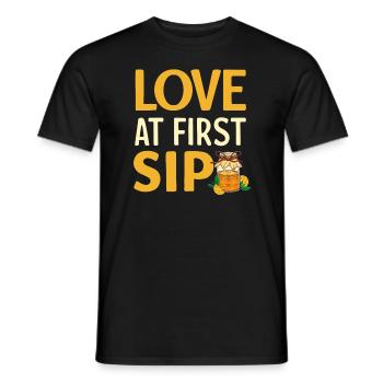 L’amour des amateurs de kombucha à la première gorgée - T-shirt homme - noir - Devant - AI Model Male 178 light (178cm)