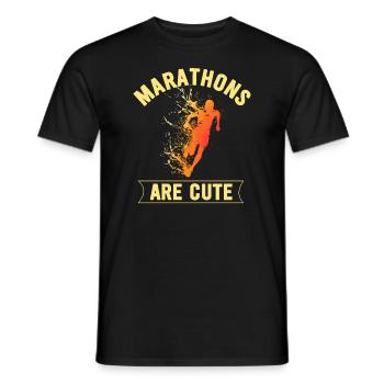 Les marathons sont mignons pour l’ultramarathon - T-shirt homme - noir - Devant - AI Model Male 178 light (178cm)