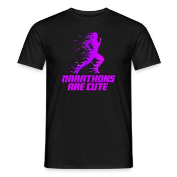 Les marathons sont mignons pour l’ultramarathon - T-shirt homme - noir - Devant - AI Model Male 178 light (178cm)