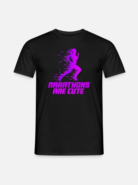 Marathons sind süß für Ultramarathon - Männer T-Shirt - Schwarz